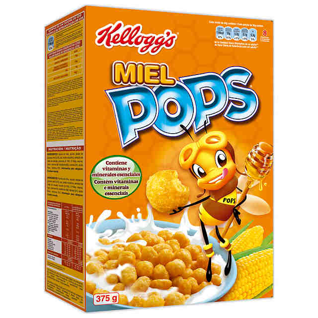 presentación del cereal kellogg's miel pops